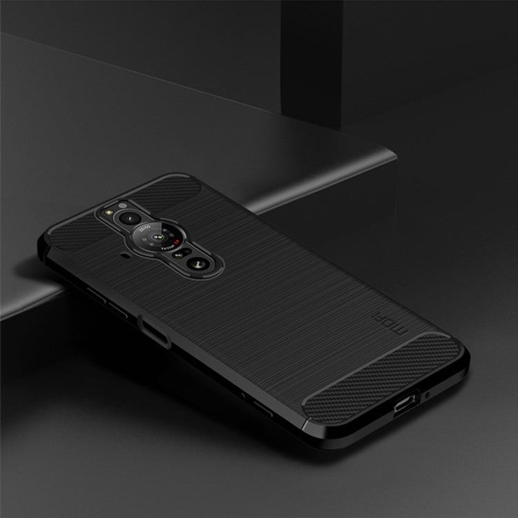 For Sony Xperia Pro-I MOFI Gentleness Brushed Carbon Fiber Soft TPU Case(Black) - Sony Cases by MOFI | Online Shopping South Africa | PMC Jewellery