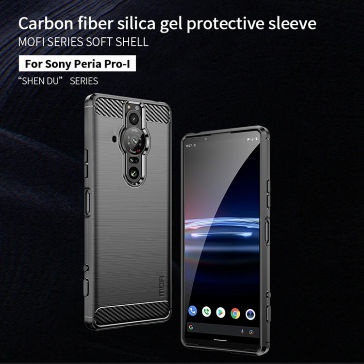 For Sony Xperia Pro-I MOFI Gentleness Brushed Carbon Fiber Soft TPU Case(Black) - Sony Cases by MOFI | Online Shopping South Africa | PMC Jewellery