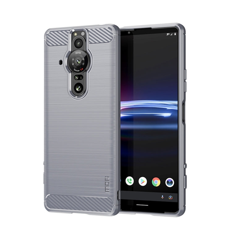 For Sony Xperia Pro-I MOFI Gentleness Brushed Carbon Fiber Soft TPU Case(Grey) - Sony Cases by MOFI | Online Shopping South Africa | PMC Jewellery