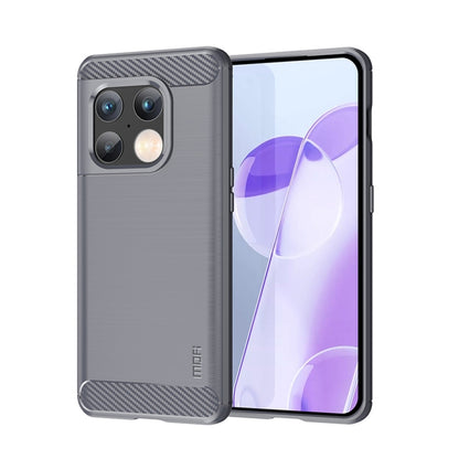 For OnePlus 10 Pro 5G MOFI Gentleness Brushed Carbon Fiber Soft TPU Case(Grey) - OnePlus Cases by MOFI | Online Shopping South Africa | PMC Jewellery