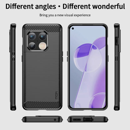 For OnePlus 10 Pro 5G MOFI Gentleness Brushed Carbon Fiber Soft TPU Case(Grey) - OnePlus Cases by MOFI | Online Shopping South Africa | PMC Jewellery