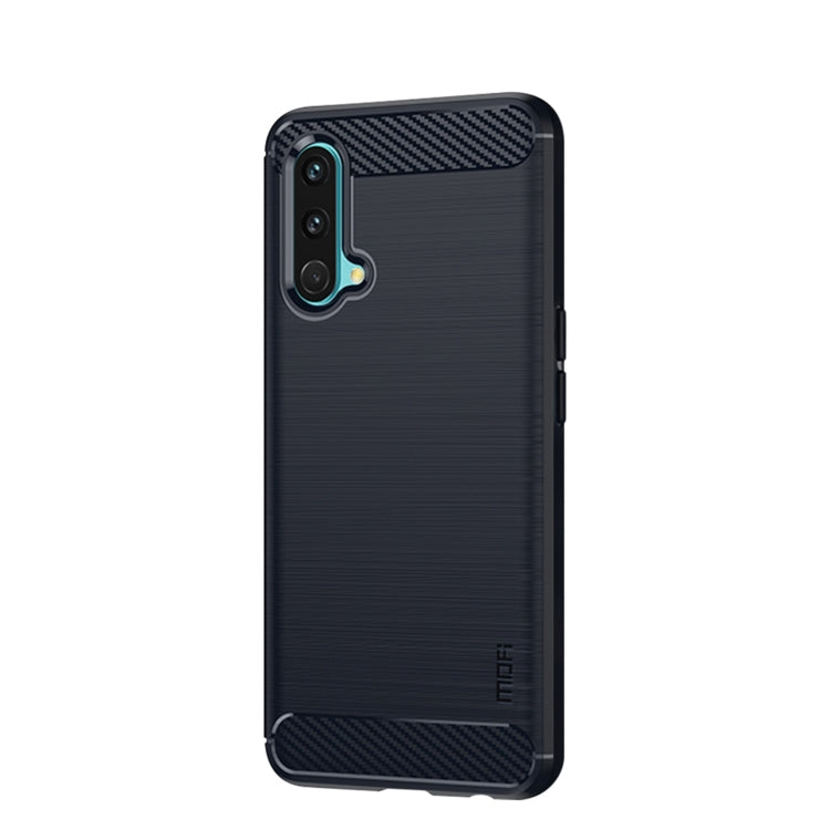 For OnePlus Nord CE 5G MOFI Gentleness Brushed Carbon Fiber Soft TPU Case(Blue) - OnePlus Cases by MOFI | Online Shopping South Africa | PMC Jewellery