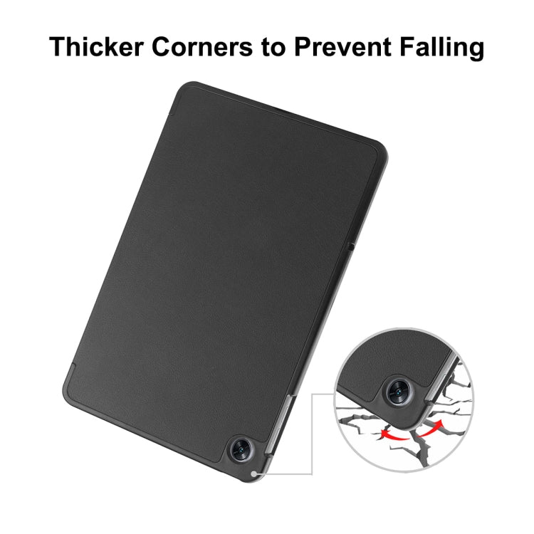 For OPPO Pad Air ENKAY Tri-fold Custer Texture Leather Smart Tablet Case(Red) - free shipping - PMc TechLife - Order now!