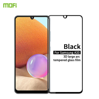 For Samsung Galaxy A33 5G MOFI 9H 3D Explosion-proof Tempered Glass Film(Black) - Galaxy Tempered Glass by MOFI | Online Shopping South Africa | PMC Jewellery