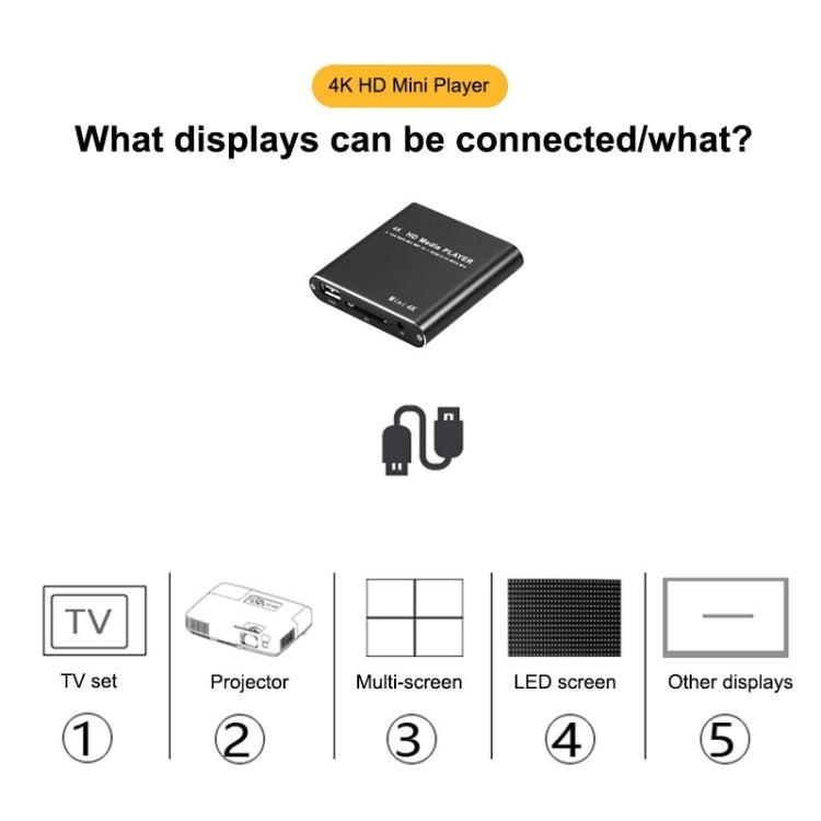 X9 HD Multimedia Player 4K Video Loop USB External Media Player AD Player(US Plug) - Multimedia Player by PMC TechLife | Online Shopping South Africa | PMC TechLife | Buy Now Pay Later Mobicred