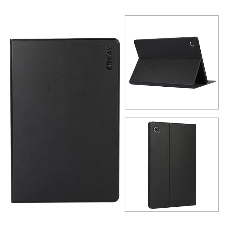 For Samsung Galaxy Tab A8 10.5 2021 X200/X205 ENKAY Leather Stand Smart Tablet Case(Black) - free shipping - PMc TechLife - Order now!