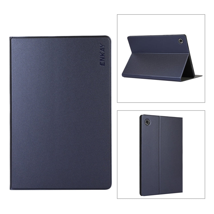 For Samsung Galaxy Tab A8 10.5 2021 X200/X205 ENKAY Leather Stand Smart Tablet Case(Dark Blue) - free shipping - PMc TechLife - Order now!