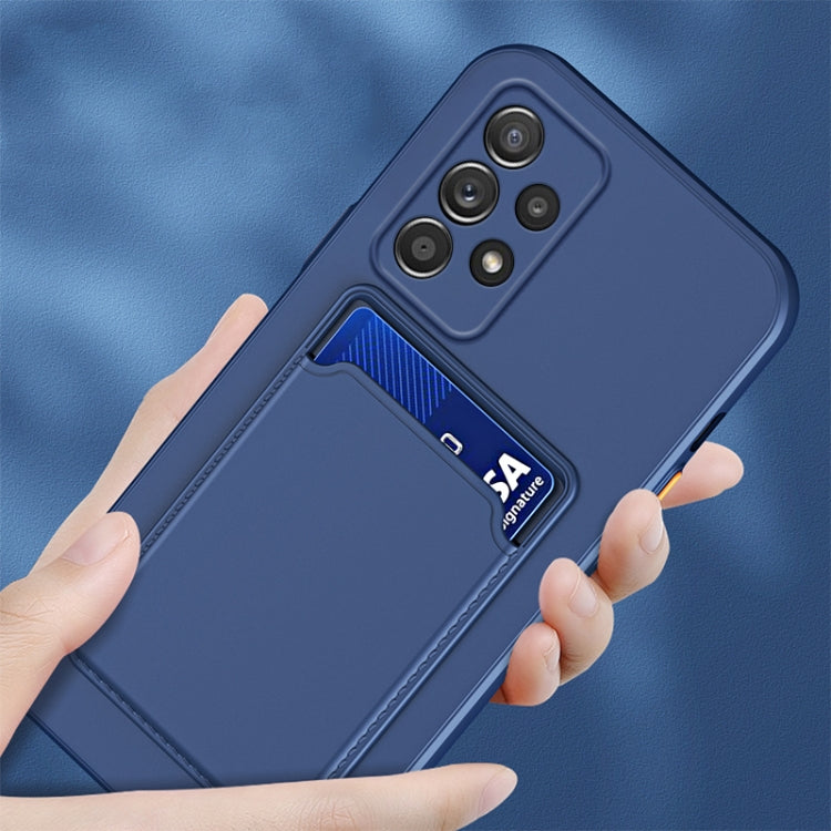 For Samsung Galaxy A53 5G Skin Feel Card Contrast Color Button TPU Phone Case(Grey) - Galaxy Phone Cases by PMC Jewellery | Online Shopping South Africa | PMC Jewellery