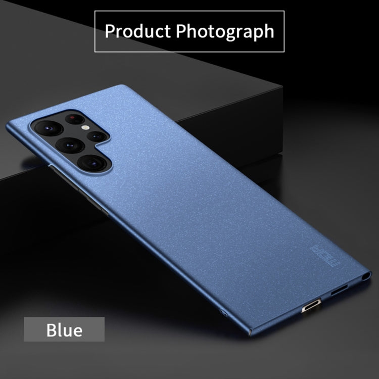 For Samsung Galaxy S22 Ultra 5G MOFI Fandun Series Frosted Ultra-thin PC Hard Phone Case(Blue) - Galaxy S22 Ultra 5G Cases by MOFI | Online Shopping South Africa | PMC TechLife | Buy Now Pay Later Mobicred