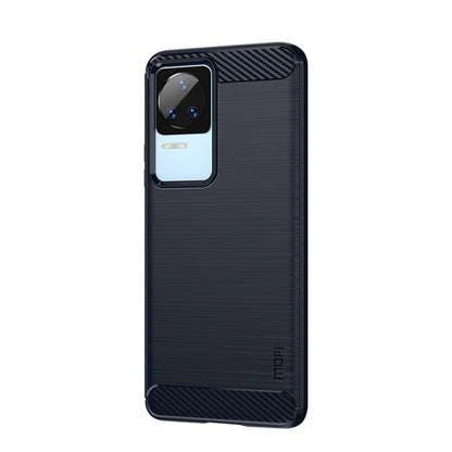 For Xiaomi Redmi K40S MOFI Gentleness Brushed Carbon Fiber Soft TPU Case(Blue) - Xiaomi Cases by MOFI | Online Shopping South Africa | PMC Jewellery