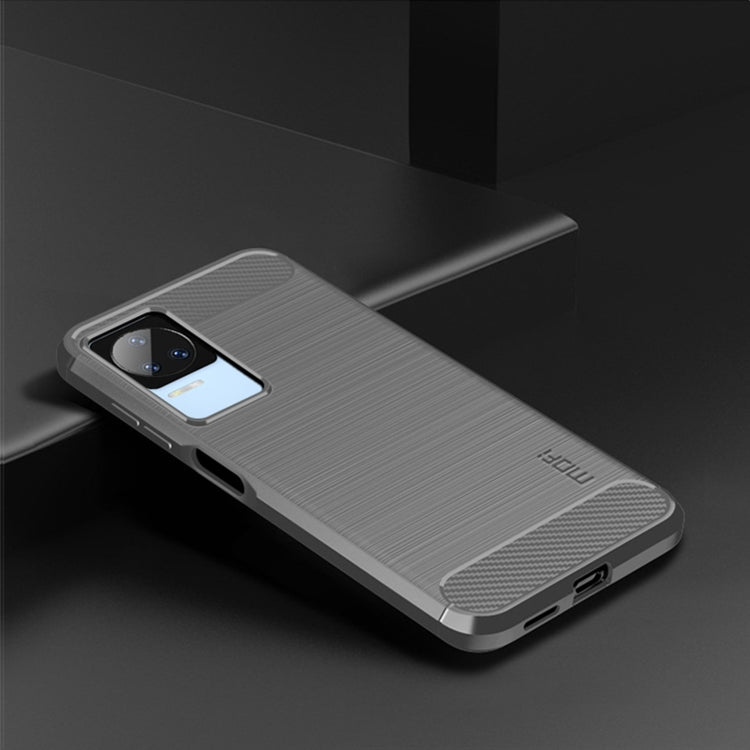 For Xiaomi Redmi K40S MOFI Gentleness Brushed Carbon Fiber Soft TPU Case(Gray) - Xiaomi Cases by MOFI | Online Shopping South Africa | PMC Jewellery