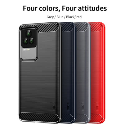 For Xiaomi Redmi K50 / K50 Pro MOFI Gentleness Brushed Carbon Fiber Soft TPU Case(Red) - Xiaomi Cases by MOFI | Online Shopping South Africa | PMC Jewellery