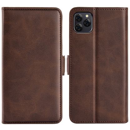 For Blackview A95 Dual-side Magnetic Buckle Leather Phone Case(Brown) - More Brand by PMC Jewellery | Online Shopping South Africa | PMC Jewellery | Buy Now Pay Later Mobicred