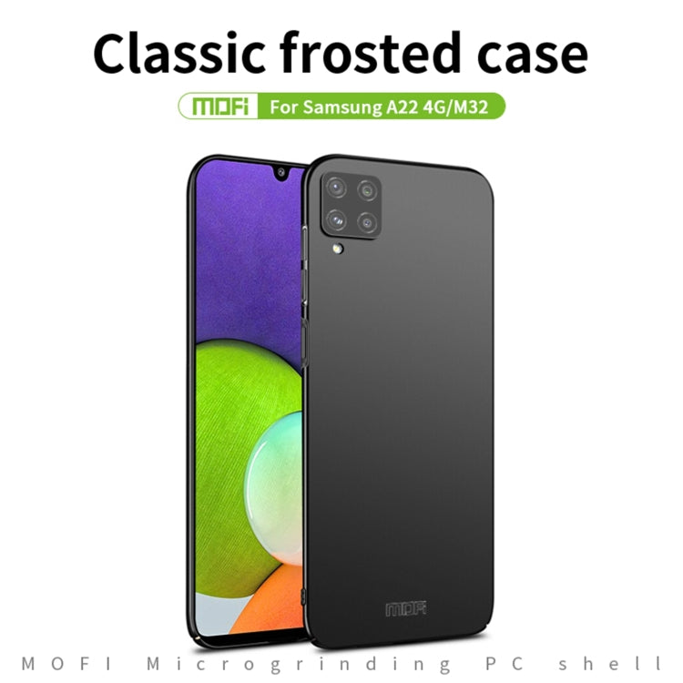 For Samsung Galaxy A22 4G / M32 Global / M22 MOFI Frosted PC Ultra-thin Hard Case(Blue) - Galaxy Phone Cases by MOFI | Online Shopping South Africa | PMC Jewellery