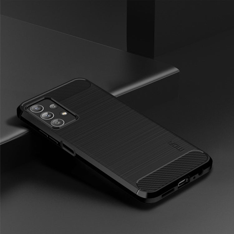 For Samsung Galaxy A23 / M23 / F23 MOFI Gentleness Series Brushed Texture Carbon Fiber Soft TPU Case(Black) - Galaxy Phone Cases by MOFI | Online Shopping South Africa | PMC TechLife | Buy Now Pay Later Mobicred