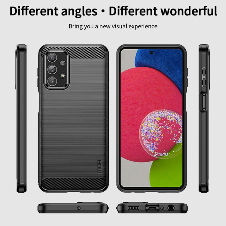 For Samsung Galaxy A23 / M23 / F23 MOFI Gentleness Series Brushed Texture Carbon Fiber Soft TPU Case(Red) - Galaxy Phone Cases by MOFI | Online Shopping South Africa | PMC TechLife | Buy Now Pay Later Mobicred