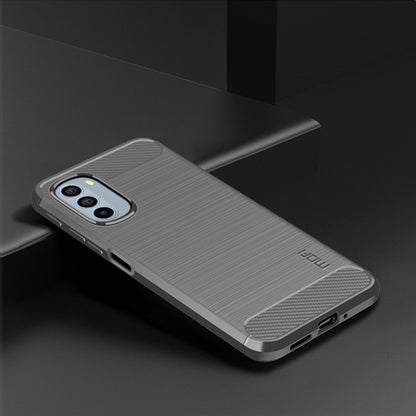 For Motorola Moto G31/G41 MOFI Gentleness Series Brushed Texture Carbon Fiber TPU Phone Case(Gray) - Motorola Cases by MOFI | Online Shopping South Africa | PMC Jewellery