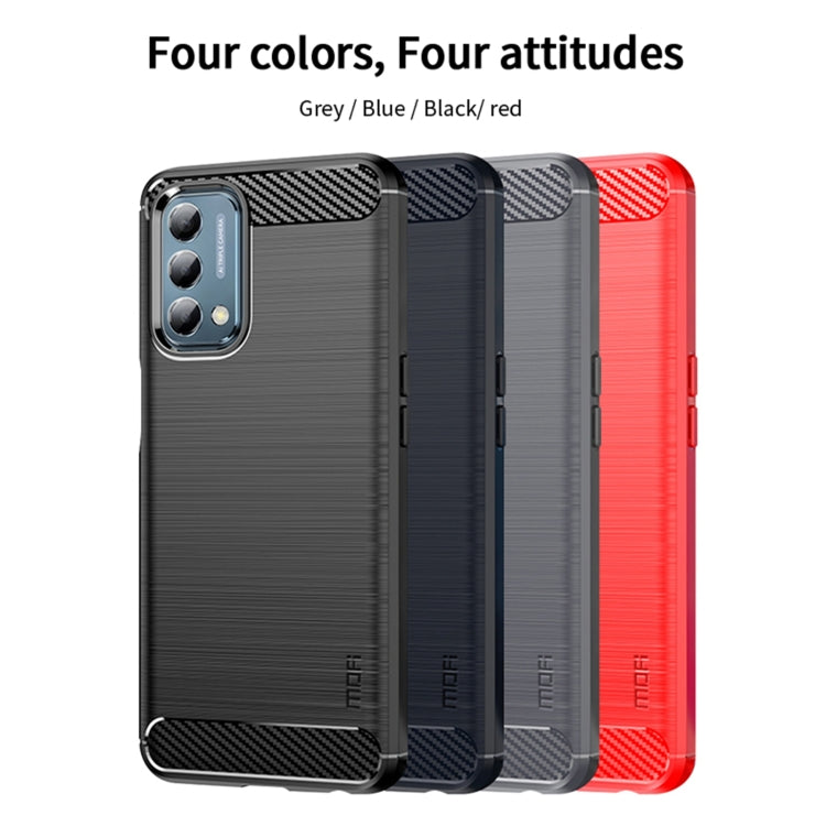 For Oneplus Nord N200 5G MOFI Gentleness Series Brushed Texture Carbon Fiber Soft TPU Phone Case(Gray) - OnePlus Cases by MOFI | Online Shopping South Africa | PMC TechLife