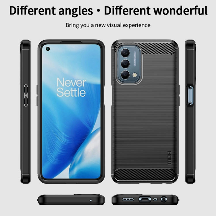 For Oneplus Nord N200 5G MOFI Gentleness Series Brushed Texture Carbon Fiber Soft TPU Phone Case(Gray) - OnePlus Cases by MOFI | Online Shopping South Africa | PMC TechLife