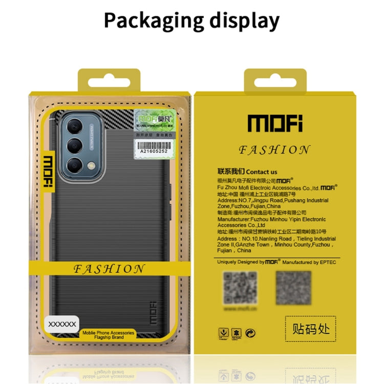 For Oneplus Nord N200 5G MOFI Gentleness Series Brushed Texture Carbon Fiber Soft TPU Phone Case(Gray) - OnePlus Cases by MOFI | Online Shopping South Africa | PMC TechLife