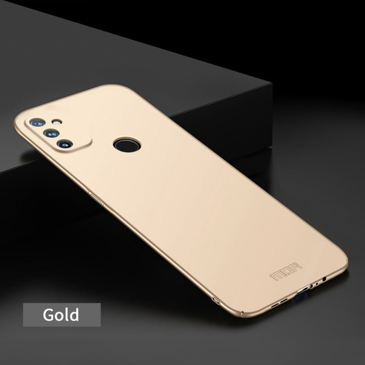 For OnePlus Nord N100 5G MOFI Frosted PC Ultra-thin Hard Case(Gold) - OnePlus Cases by MOFI | Online Shopping South Africa | PMC Jewellery