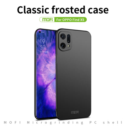 For OPPO Find X5 MOFI Frosted PC Ultra-thin Hard Case(Black) - OPPO Cases by MOFI | Online Shopping South Africa | PMC Jewellery