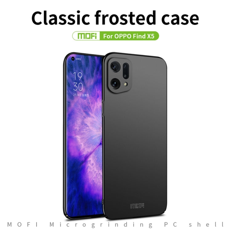 For OPPO Find X5 MOFI Frosted PC Ultra-thin Hard Case(Rose Gold) - OPPO Cases by MOFI | Online Shopping South Africa | PMC Jewellery