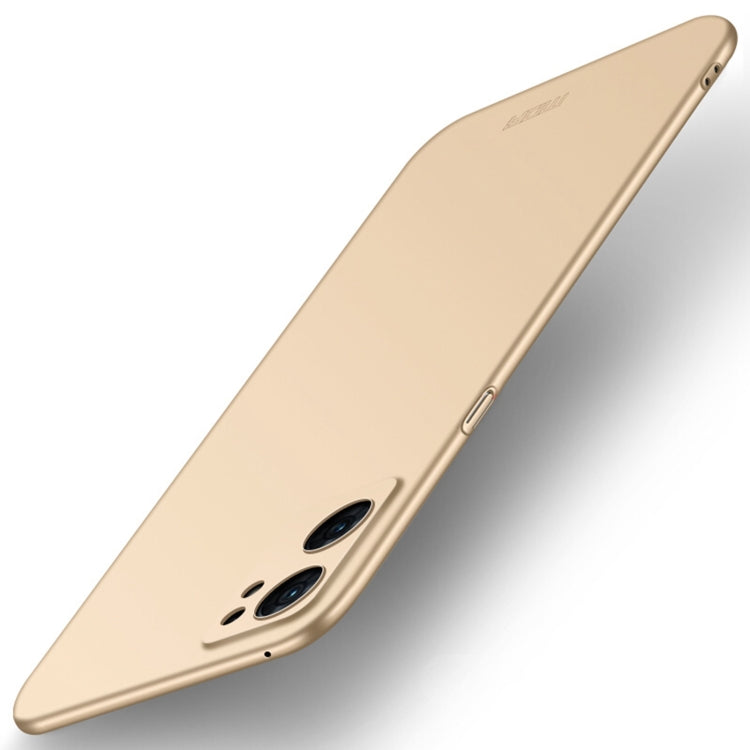 For OPPO Reno7 5G Global / Find X5 Lite MOFI Frosted PC Ultra-thin Hard Case(Gold) - OPPO Cases by MOFI | Online Shopping South Africa | PMC Jewellery