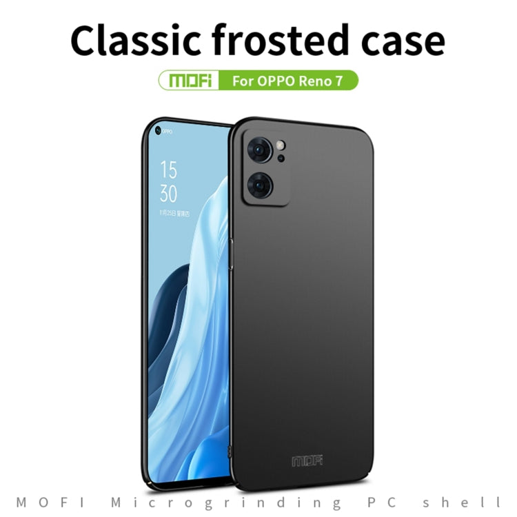 For OPPO Reno7 4G / F21 Pro 4G MOFI Frosted PC Ultra-thin Hard Case(Blue) - OPPO Cases by MOFI | Online Shopping South Africa | PMC Jewellery