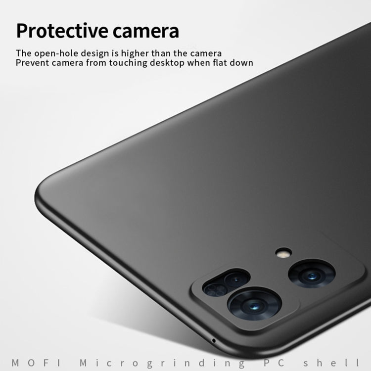 For OPPO Reno7 Pro MOFI Frosted PC Ultra-thin Hard Case(Black) - OPPO Cases by MOFI | Online Shopping South Africa | PMC Jewellery