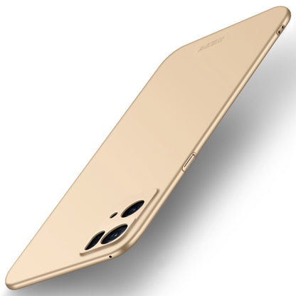 For OPPO Reno7 Pro MOFI Frosted PC Ultra-thin Hard Case(Gold) - OPPO Cases by MOFI | Online Shopping South Africa | PMC Jewellery