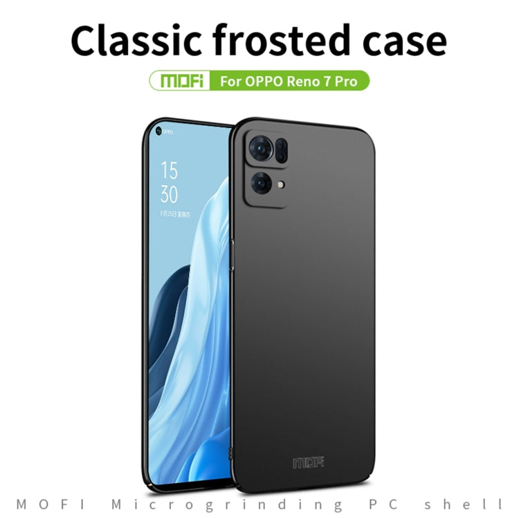 For OPPO Reno7 Pro MOFI Frosted PC Ultra-thin Hard Case(Gold) - OPPO Cases by MOFI | Online Shopping South Africa | PMC Jewellery