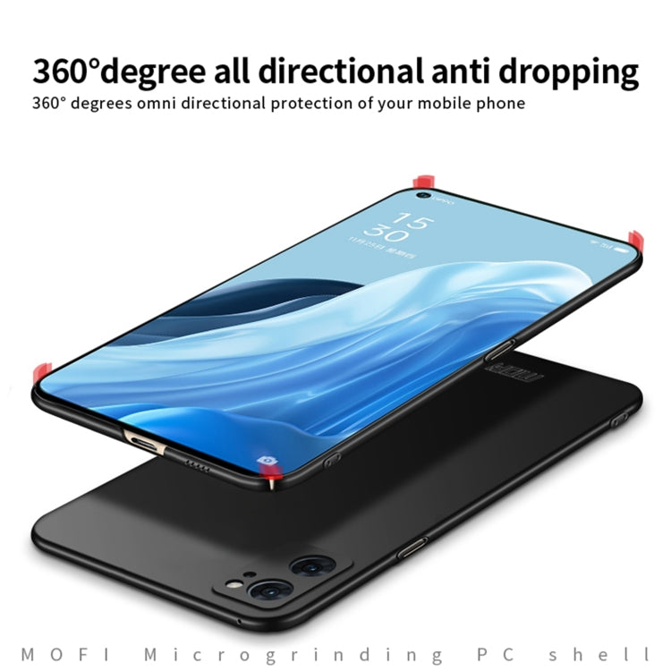 For OPPO Reno7 4G / F21 Pro 4G MOFI Frosted PC Ultra-thin Hard Case(Gold) - free shipping - PMC TechLife - Order now!