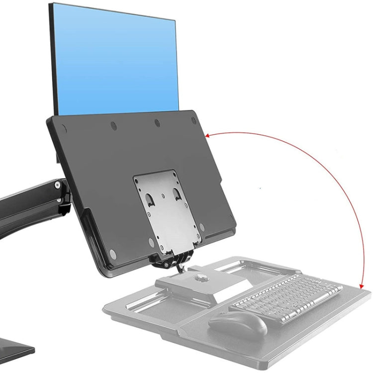 NORTH BAYOU NB40 Ergonomic Height Adjust Computer Stand Workstation 22-32 Inch Monitor Mount Bracket with Keyboard Plate Desk Stand - Laptop Stand by PMc TechLife | Online Shopping South Africa | PMc TechLife | Buy Now Pay Later Mobicred