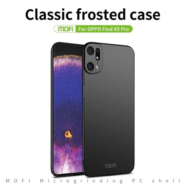 For OPPO Find X5 Pro MOFI Frosted PC Ultra-thin Hard Case(Black) -  by MOFI | Online Shopping South Africa | PMC Jewellery