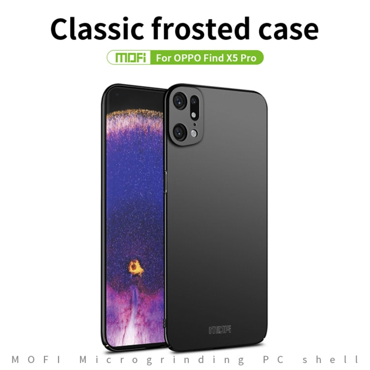 For OPPO Find X5 Pro MOFI Frosted PC Ultra-thin Hard Case(Blue) -  by MOFI | Online Shopping South Africa | PMC Jewellery