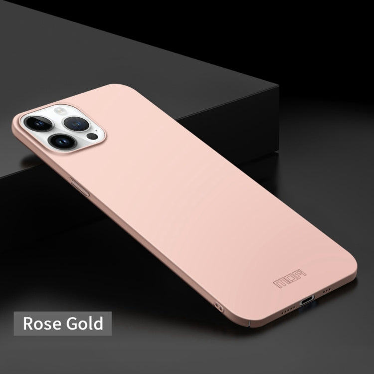 For iPhone 14 Pro MOFI Frosted PC Ultra-thin Hard Case (Rose Gold) - iPhone 14 Pro Cases by MOFI | Online Shopping South Africa | PMC Jewellery