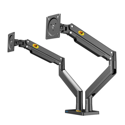 NORTH BAYOU NB G32 Aluminum Alloy Dual Monitor Mount Gas Spring Arm Full Motion Holder for 22- 32 inch LCD LED - TV Brackets & Mounts by PMC Jewellery | Online Shopping South Africa | PMC Jewellery | Buy Now Pay Later Mobicred