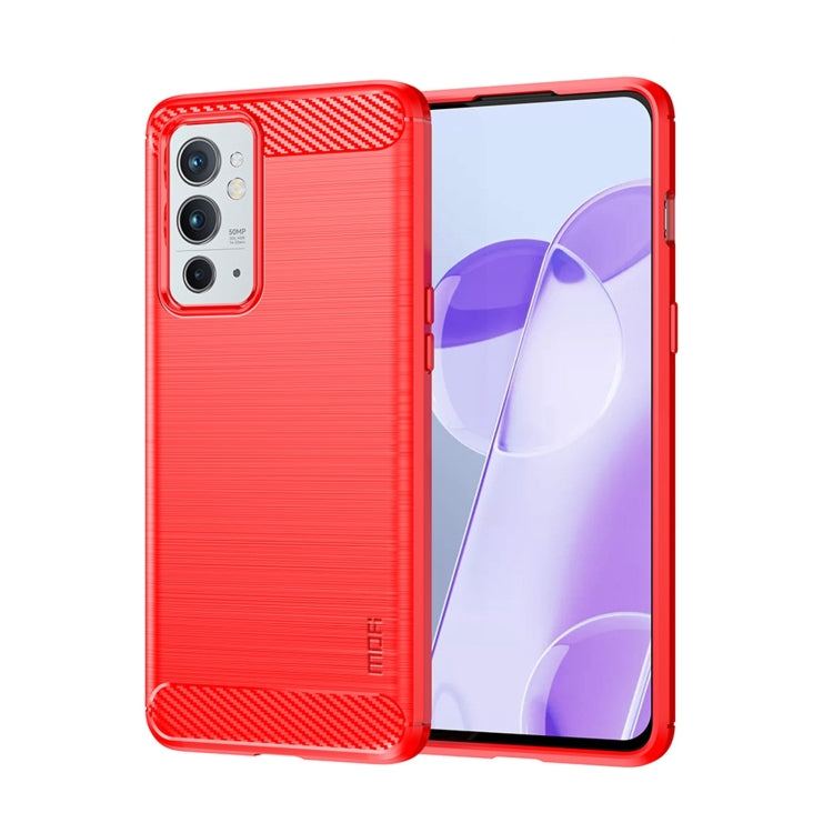 For OnePlus Nord 2T MOFI Gentleness Series Brushed Texture Carbon Fiber Soft TPU Case(Red) - OnePlus Cases by MOFI | Online Shopping South Africa | PMC Jewellery