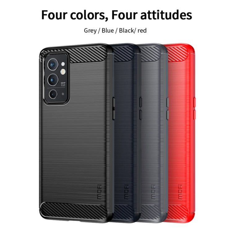 For OnePlus Nord 2T MOFI Gentleness Series Brushed Texture Carbon Fiber Soft TPU Case(Red) - OnePlus Cases by MOFI | Online Shopping South Africa | PMC Jewellery