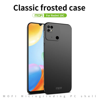 For Xiaomi Redmi 10C / Redmi 10 Power  MOFI Frosted PC Ultra-thin Hard Case(Black) - Xiaomi Cases by MOFI | Online Shopping South Africa | PMC Jewellery