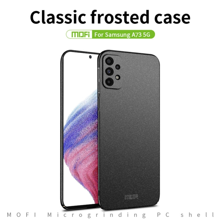 For Samsung Galaxy A73 5G MOFI Fandun Series Frosted PC Ultra-thin All-inclusive Phone Case(Blue) - free shipping - PMC TechLife - Order now!