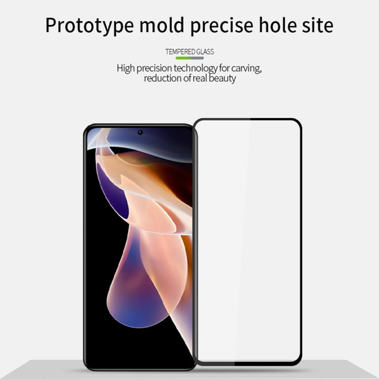 For Xiaomi Redmi Note 11T Pro MOFI 9H 2.5D Full Screen Tempered Glass Film(Black) -  by MOFI | Online Shopping South Africa | PMC Jewellery