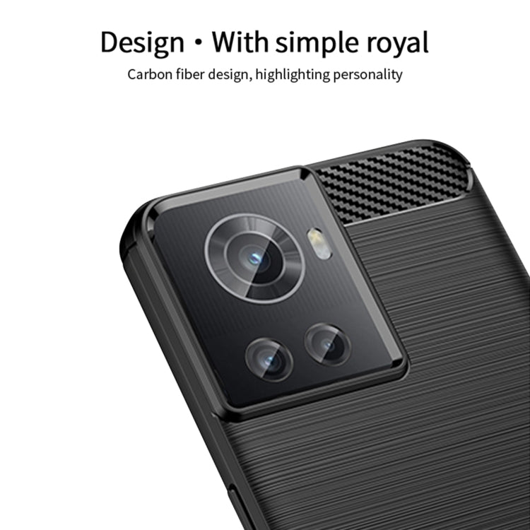 For OnePlus Ace / 10R 5G MOFI Gentleness Series Brushed Texture Carbon Fiber Soft TPU Case(Gray) - OnePlus Cases by MOFI | Online Shopping South Africa | PMC TechLife | Buy Now Pay Later Mobicred
