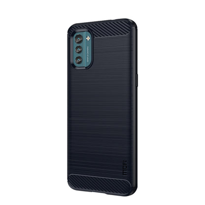 For Nokia G11 / G21 MOFI Gentleness Series Brushed Texture Carbon Fiber Soft TPU Case(Blue) - Nokia Cases by MOFI | Online Shopping South Africa | PMC Jewellery