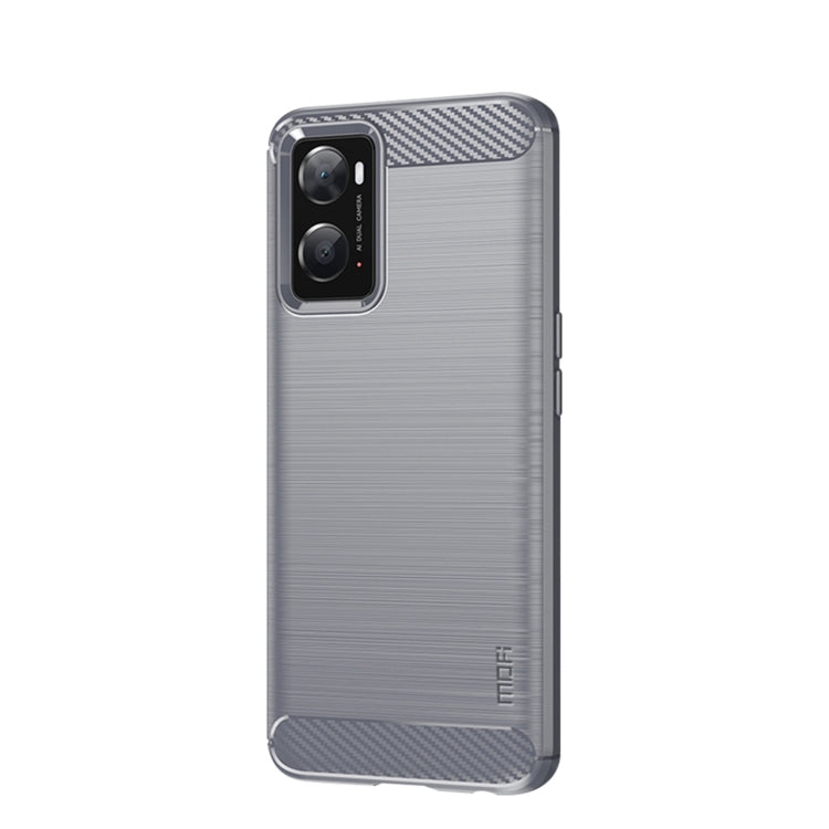For OPPO A57 4G / A57 5G / A77 5G  MOFI Gentleness Series Brushed Texture Carbon Fiber Soft TPU Case(Gray) - free shipping - PMC TechLife - Order now!