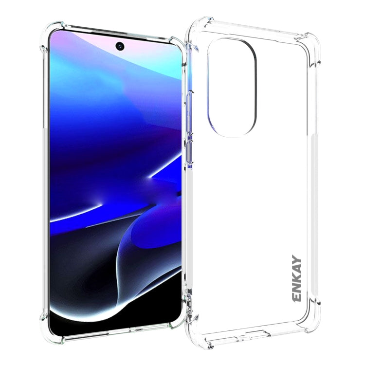 For Motorola Moto Edge 2022 ENKAY Transparent TPU Shockproof Phone Case - Motorola Cases by ENKAY | Online Shopping South Africa | PMC Jewellery