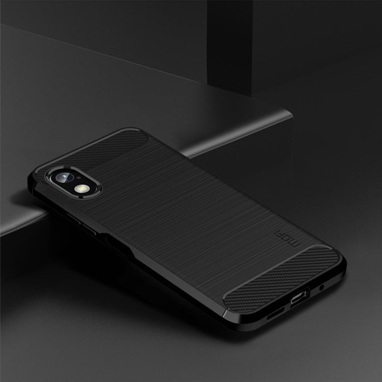 For Sony Xperia Ace 3 MOFI Gentleness Brushed Carbon Fiber Soft TPU Case(Black) - Sony Cases by MOFI | Online Shopping South Africa | PMC Jewellery