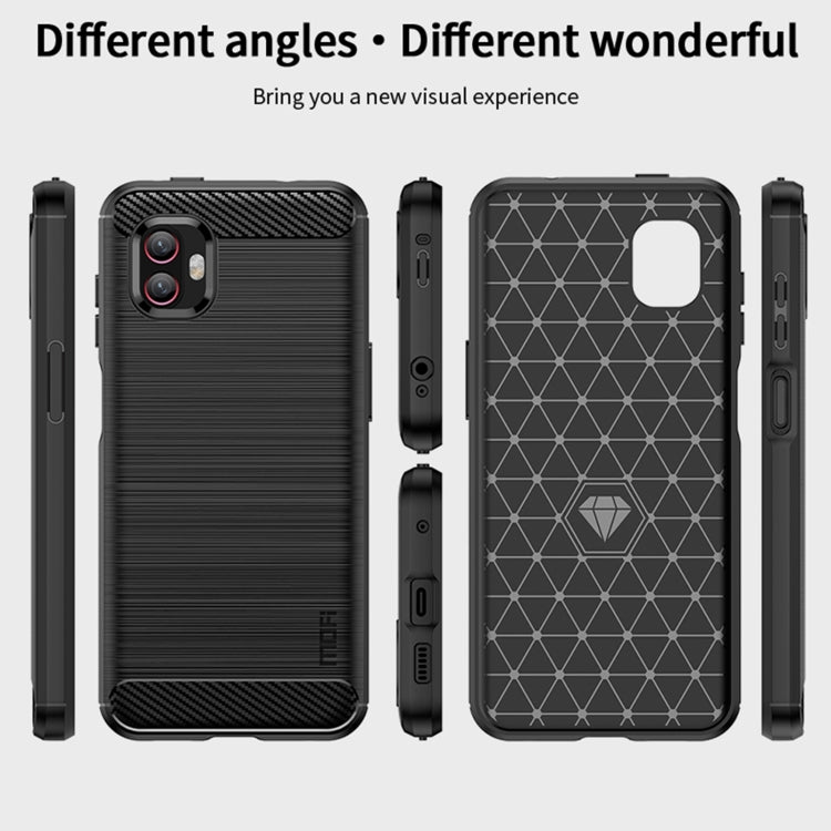 For Samsung Galaxy Xcover6 Pro / Xcover Pro 2 MOFI Gentleness Brushed Carbon Fiber Soft TPU Case(Black) - free shipping - PMC TechLife - Order now!