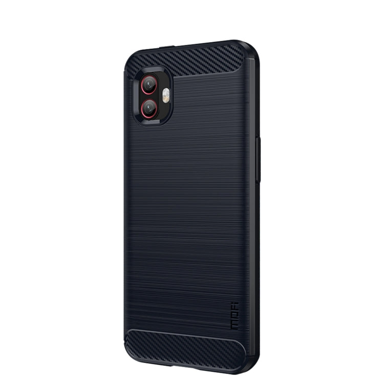 For Samsung Galaxy Xcover6 Pro / Xcover Pro 2 MOFI Gentleness Brushed Carbon Fiber Soft TPU Case(Blue) -  by MOFI | Online Shopping South Africa | PMC Jewellery